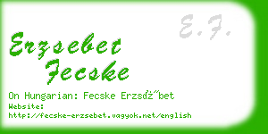 erzsebet fecske business card